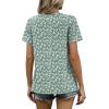 image:imageWIHOLL Women T Shirts Pleated Short Sleeve Tops Business Casual Dressy BlousesPrint 13