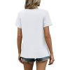image:imageWIHOLL Women T Shirts Pleated Short Sleeve Tops Business Casual Dressy BlousesWhite