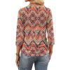 image:imageWIHOLL Womens 34 Length Sleeve Tops Crewneck Ruched Summer Shirts 2026 Business Casual Outfits Blouses Spring Clothes08  Boho