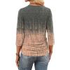 image:imageWIHOLL Womens 34 Length Sleeve Tops Crewneck Ruched Summer Shirts 2026 Business Casual Outfits Blouses Spring Clothes11  Tie Dye Coral