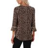 image:imageWIHOLL Womens Blouses Dressy Casual 34 Length Sleeve Tops Lace Trendy 2026 Spring Summer V Neck Shirts Vacation OutfitsLeopard Print