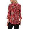 image:imageWIHOLL Womens Blouses Dressy Casual 34 Length Sleeve Tops Lace Trendy 2026 Spring Summer V Neck Shirts Vacation OutfitsPrint Boho