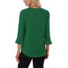 image:imageWIHOLL Womens Blouses Dressy Casual 34 Length Sleeve Tops Lace Trendy 2026 Spring Summer V Neck Shirts Vacation OutfitsPure Green
