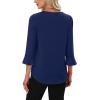image:imageWIHOLL Womens Blouses Dressy Casual 34 Length Sleeve Tops Lace Trendy 2026 Spring Summer V Neck Shirts Vacation OutfitsPure Navy