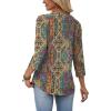 image:imageWIHOLL Womens Blouses Dressy Casual 34 Length Sleeve Tops Spring Summer Shirts Business Casual Outfits VacationFloral Boho