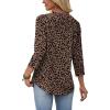image:imageWIHOLL Womens Blouses Dressy Casual 34 Length Sleeve Tops Spring Summer Shirts Business Casual Outfits VacationPattern Leopard