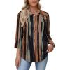 image:imageWIHOLL Womens Blouses Dressy Casual 34 Length Sleeve Tops Spring Summer Shirts Business Casual Outfits VacationPattern Striped