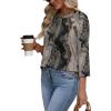 image:imageWIHOLL Womens Blouses Dressy Casual 34 Length Sleeve Tops Spring Summer Shirts Business Casual Outfits VacationPattern Tie Dye