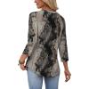 image:imageWIHOLL Womens Blouses Dressy Casual 34 Length Sleeve Tops Spring Summer Shirts Business Casual Outfits VacationPattern Tie Dye
