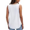 image:imageWIHOLL Womens Loose Fit V Neck Lace Sleeveless Summer Tank Top1white