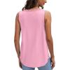image:imageWIHOLL Womens Loose Fit V Neck Lace Sleeveless Summer Tank Top2cream Pink