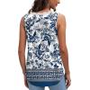 image:imageWIHOLL Womens Loose Fit V Neck Lace Sleeveless Summer Tank Top3floral Ethnic