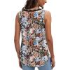 image:imageWIHOLL Womens Loose Fit V Neck Lace Sleeveless Summer Tank Top3floral Khaki