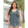 image:imageWIHOLL Womens Loose Fit V Neck Lace Sleeveless Summer Tank TopSfloral Blue