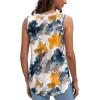 image:imageWIHOLL Womens Loose Fit V Neck Lace Sleeveless Summer Tank TopSmulti Teal