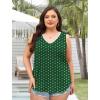image:imageWIHOLL Womens Loose Fit V Neck Lace Sleeveless Summer Tank TopUgreen Polka Dots