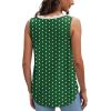 image:imageWIHOLL Womens Loose Fit V Neck Lace Sleeveless Summer Tank TopUgreen Polka Dots