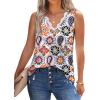 image:imageWIHOLL Womens Loose Fit V Neck Lace Sleeveless Summer Tank TopUtropical Bohemia
