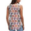image:imageWIHOLL Womens Loose Fit V Neck Lace Sleeveless Summer Tank TopUtropical Bohemia