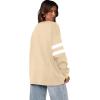 image:imageWIHOLL Womens Oversized Sweatshirts Casual Crewneck Long Sleeve Tops Comfy Striped Shirts Fall Fashion Pullover 2024Apricot