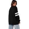 image:imageWIHOLL Womens Oversized Sweatshirts Casual Crewneck Long Sleeve Tops Comfy Striped Shirts Fall Fashion Pullover 2024Black