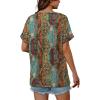 image:imageWIHOLL Womens Oversized V Neck Tshirts Plus Size Summer Tops 2026 Short Rolled Sleeve Shirts Dressy Casual Blouses S4XLBoho