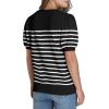 image:imageWIHOLL Womens Puff Short Sleeve Sweater 2026 Spring Summer Tops Trendy Business Causal Outfits Work Blouses ClothesBlackWhite