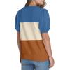 image:imageWIHOLL Womens Puff Short Sleeve Sweater 2026 Spring Summer Tops Trendy Business Causal Outfits Work Blouses ClothesBlue Khaki Caramel
