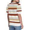 image:imageWIHOLL Womens Puff Short Sleeve Sweater 2026 Spring Summer Tops Trendy Business Causal Outfits Work Blouses ClothesCaramel Stripe