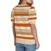 image:imageWIHOLL Womens Puff Short Sleeve Sweater 2026 Spring Summer Tops Trendy Business Causal Outfits Work Blouses ClothesOrange Stripe