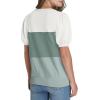 image:imageWIHOLL Womens Puff Short Sleeve Sweater 2026 Spring Summer Tops Trendy Business Causal Outfits Work Blouses ClothesWhite Green Blue