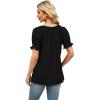 image:imageWIHOLL Womens Short Sleeve Square Neck Summer Tops Dressy Casual Blouses Trendy Clothes 2026A  Black