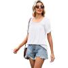 image:imageWIHOLL Womens Short Sleeve Square Neck Summer Tops Dressy Casual Blouses Trendy Clothes 2026A  White