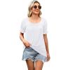 image:imageWIHOLL Womens Short Sleeve Square Neck Summer Tops Dressy Casual Blouses Trendy Clothes 2026A  White