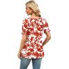 image:imageWIHOLL Womens Short Sleeve Square Neck Summer Tops Dressy Casual Blouses Trendy Clothes 2026B  Floral Print