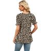 image:imageWIHOLL Womens Short Sleeve Square Neck Summer Tops Dressy Casual Blouses Trendy Clothes 2026B  Leopard Print