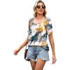 image:imageWIHOLL Womens Short Sleeve Square Neck Summer Tops Dressy Casual Blouses Trendy Clothes 2026B  Print a