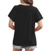 image:imageWIHOLL Womens Summer Tops 2026 Short Sleeve V Neck T Shirts Fashion Beach Vacation Clothes Business Casual OutfitsBlack