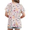 image:imageWIHOLL Womens Summer Tops 2026 Short Sleeve V Neck T Shirts Fashion Beach Vacation Clothes Business Casual OutfitsFloral