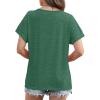 image:imageWIHOLL Womens Summer Tops 2026 Short Sleeve V Neck T Shirts Fashion Beach Vacation Clothes Business Casual OutfitsGreen