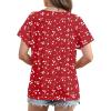 image:imageWIHOLL Womens Summer Tops 2026 Short Sleeve V Neck T Shirts Fashion Beach Vacation Clothes Business Casual OutfitsRed White Dot