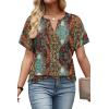 image:imageWIHOLL Womens Summer Tops 2026 Short Sleeve V Neck T Shirts Fashion Beach Vacation Clothes Business Casual OutfitsVintage Boho