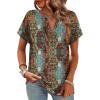 image:imageWIHOLL Womens Summer Tops 2026 Short Sleeve V Neck T Shirts Fashion Beach Vacation Clothes Business Casual OutfitsVintage Boho