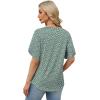 image:imageWIHOLL Womens Summer Tops Short Petal Sleeve Shirts Fashion V Neck Womens ClothingFloral 013