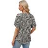 image:imageWIHOLL Womens Summer Tops Short Petal Sleeve Shirts Fashion V Neck Womens ClothingFloral 014