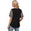 image:imageWIHOLL Womens Summer Tops Short Petal Sleeve Shirts Fashion V Neck Womens ClothingFloral 015