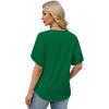 image:imageWIHOLL Womens Summer Tops Short Petal Sleeve Shirts Fashion V Neck Womens ClothingFloral 06