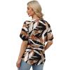 image:imageWIHOLL Womens Summer Tops Short Petal Sleeve Shirts Fashion V Neck Womens ClothingFloral 07