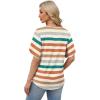 image:imageWIHOLL Womens Summer Tops Short Petal Sleeve Shirts Fashion V Neck Womens ClothingStriped 02