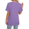 image:imageWIHOLL Womens Summer Tops Short Sleeve Basic Casual V Neck T Shirts Trendy Fashion 2026Purple